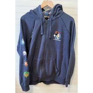 Disney World Hoodie Mickey Navy Hoodie Jacket w/Sleeve Detail 1X